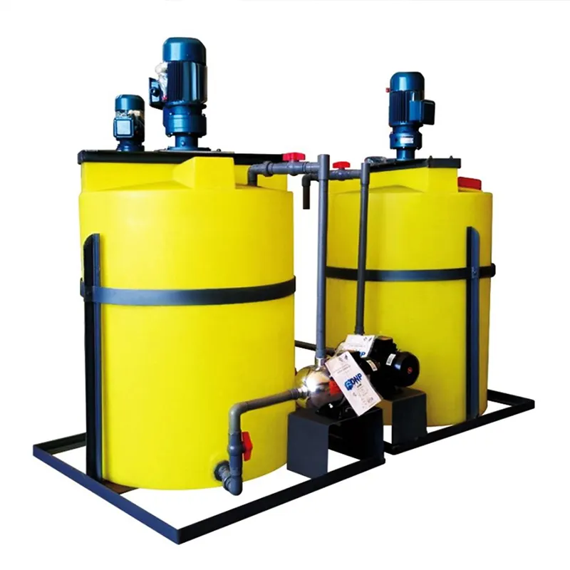 Xử lý nước hóa chất định lượng Tank với agitator Pac Pam NaOH định lượng Thiết bị định lượng hệ thống