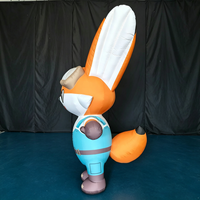 Costume gonflable interactif de renard en Oxford personnalisé Longgang, mascotte de dessin animé technologique pour événements publicitaires d'entreprise