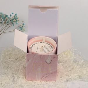 Velas Aromáticas Nórdicas de Cerámica con Patrón Marmoleado, Velas Personalizadas con Etiqueta Privada - Product Image 2