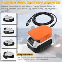 Adaptateur de moulinet de pêche pour batterie Li-ion Dewalt 20V 60V, convertisseur en chargeur pour Daiwa 1000 750 Seaborg 500MJ 400 300MJ Leobritz