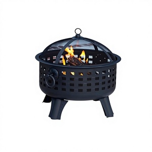 Modern Steel <b>Fire</b> <b>Pits</b> Heavy Gauge Metal Construction Freestanding Portable 9999 BTU Heating Output for Outdoor <b>Garden</b> Night Use - Product Image 1
