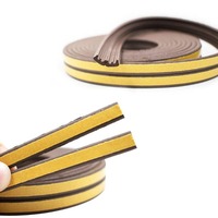 Bande d'étanchéité en mousse de caoutchouc EPDM durable, auto-adhésive, en forme de D, P, E, I, pour portes et fenêtres, insonorisante, anti-fuite d'air, étanchéité aux intempéries