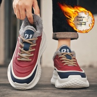 Sneakers synthétiques pour hommes les plus vendues, tendance hiver, nouveau style, doublure en fourrure, rembourrage supplémentaire, semelle souple, semelle intermédiaire en PVC
