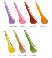 Outil de massage Gua Sha en résine en forme de goutte d'eau, double extrémité, pour le visage, les yeux et le corps, bâton de massage multi-couleurs, outil de soin de la peau SPA, outil de raclage pour le visage