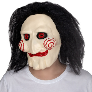 Venta caliente Horror Dress Up Máscara de látex Disfraz Látex Scary Clown <span class=keywords><strong>Saw</strong></span> Masks Horrible Puppet Full Head Adult - Product Image 5