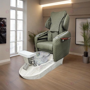 Equipo de uñas de lujo Silla de spa para pies con bomba Silla de masaje eléctrica Silla de pedicura de 2 motores - Product Image 1