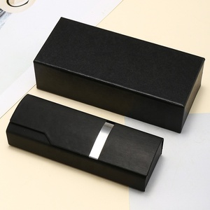 Benutzer definierte Logo Sonnenbrillen Fall Schublade Box Weiß Schwarz Stoff Brille Paket mit Bildschirm Verwendung - Product Image 4