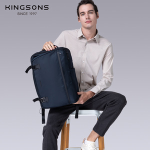 Kingsons Travel <b>Backpack</b> For Men <b>Black</b> Blue Large Capacity With Computer Compartment Leisure Outdoor Use - Product Image 3
