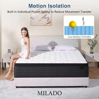 Queen-Size-Matratze, 10 Zoll Hybrid-Memory-Foam-Matratze in einer Box, Druckentlastung, mittlere Festigkeit, CertiPUR-US