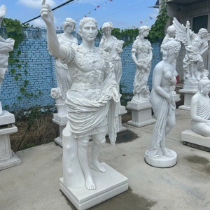 Natural Stone European Roman Sculpture White Marble <strong>Caesar</strong> Figure <strong>Statue</strong> with Polished Surface for Garden and Villa Decoration - Product Image 5