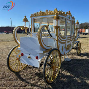 Nouveau produit de calèche de mariage de luxe avec 4 roues en acier pour les visites royales et les chariots tirés par des chevaux - Product Image 1