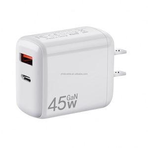 45W Type-C PD+QC3.0 5V/3A Travel Universal <b>Adapter</b> with 1 USB + 1 Type-C Port Mobile Phone Charger for Fireproof - Product Image 2