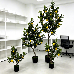 Cadeaux de mariage nordiques, <span class=keywords><strong>citronnier</strong></span> artificiel réaliste, faux bonsaï, décoration de fête de Thanksgiving, décoration de mariage, cadeaux de Noël - Product Image 1