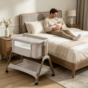 <span class=keywords><strong>Cuna</strong></span> <span class=keywords><strong>Colecho</strong></span> Ajustable en Altura para Bebés, Niños Pequeños y Recién Nacidos - Product Image 1