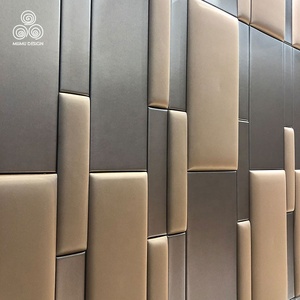 Tấm ốp tường gỗ <span class=keywords><strong>MDF</strong></span> trang trí nhiều màu sắc, bề mặt nổi 3D, có thể sơn, kiểu rãnh, chất liệu trang trí nội thất MUMU - Product Image 5