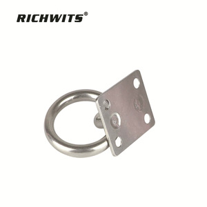 Poignée à boulon pour quincaillerie marine avec anneau, plaque à œil en acier inoxydable, base de plaque soudée, boucles de fixation rondes et carrées - Product Image 3