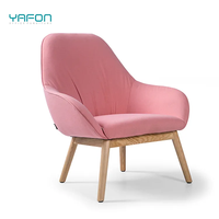 Fauteuil moderne en mousse haute densité pour hôtel bureau salon avec pieds en bois mobilier commercial chaise modulaire de loisirs