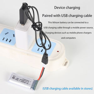 Fabrika Çıkışlı 3.7V 520mAh Şarj Edilebilir Polimer Lityum Pil Paketi RC Uçak/Helikopter/Drone için - Product Image 6