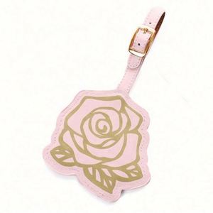 Etiqueta de Equipaje de Cuero PU con Forma de Rosa Personalizada, Ideal para Regalos, Gran Venta - Product Image 4