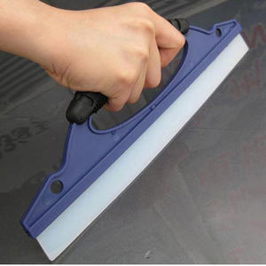 Lame de raclette en silicone pour voiture, manche bleu en TPR, outil de nettoyage de pare-brise - Product Image 5