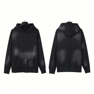 Sudadera con Capucha de Algodón Retro Lavado con Efecto Desgastado y Estampado Gráfico, Estilo Urbano, 100% Algodón, Disponible al por Mayor - Product Image 2