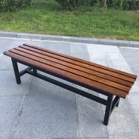 Banc multifonctionnel minimaliste moderne en bois massif et acier rouillé pour extérieur, parc, centre commercial, salle de bain, dressing - Chine