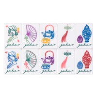Tapis flottant de luxe en acrylique style jade pour jeux de Mahjong américain, idéal pour les rassemblements de dames et de messieurs