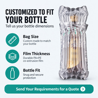 AIR-DFLY Sac à colonnes d'air gonflables personnalisé pour petites bouteilles en verre, emballage de protection antichoc pour expédition, OEM ODM