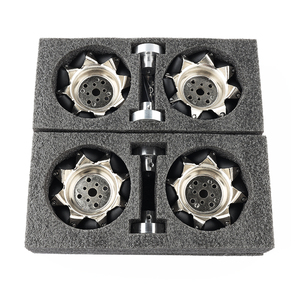 Ruota McNamm in metallo da 3 pollici ruota in acciaio inossidabile da 76MM ruota omnidirezionale Smart Car ROS include accoppiamenti - Product Image 6