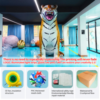 Tigre inflable realista gigante personalizado de 3m para promoción de publicidad al aire libre mascota temática de fiesta popular de fábrica