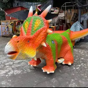 Grande dinosauro simulato luna park giro dinosauro auto per bambini animale auto elettrica