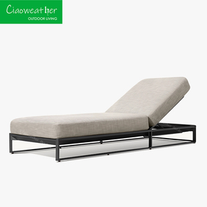 Hotel Vrije Tijd Buiten Zonnebank Chaise Lounge Ligstoel Modern Tuinmeubilair Aluminium Ligstoel Nieuwste Metalen Loungre - Product Image 4