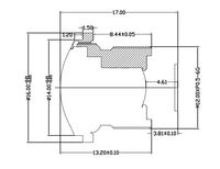 1.98mm F2.0 190 °   Objectif Fisheye Ultra Grand Angle M12 OKS-3020-A6-650 Étanche IP69 pour Module de Caméra USB de Sécurité Panoramique à 360°