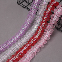 Ruban en dentelle tissée en polyester de 2,5 cm (1 po) pour la décoration de robes de mariée, idéal pour les boîtes cadeaux, la couture de vêtements et les projets de bricolage.