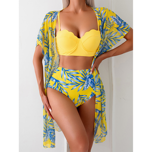 Traje de Baño de Una Pieza para Mujer, Estilo 2026, Sexy, Moderno, para Vacaciones en la Playa, Estampado de Hoja de Arce, Alta Elasticidad - Product Image 1