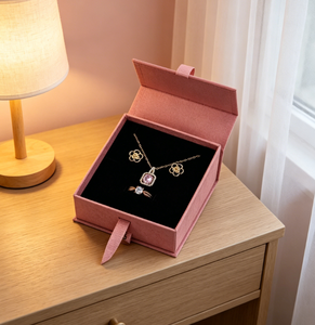 Cajas Rígidas Cuadradas en Forma de Libro con Lazo de Cinta para Anillos, Pendientes, Collares, Caja de Joyería Plegable, Regalo de San Valentín, Cartón - Product Image 3