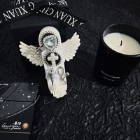 Briquet à gaz en forme d'aile de pur blanc au design créatif, coupe-vent, briquet torche à ailes d'ange rose pour filles, cadeau