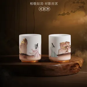 Креативная керамическая кружка в старинном китайском стиле, роскошная чашка для завтрака, фарфоровая посуда и кофейная чашка