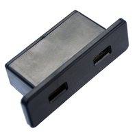 Regleta de alimentación empotrada con cargador USB de 2 puertos y tomas USB integradas para escritorio