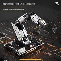 Juguete Robot Programable STEM T2007, Brazo Mecánico Eléctrico RC, Bloques de Construcción, Modelo Educativo de Ciencia para Niños