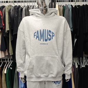 เสื้อฮู้ดดี้โอเวอร์ไซส์ สวมใส่สบาย ผ้าฝ้าย สตรีทแวร์ แบบเรียบๆ สำหรับผู้ชาย - Product Image 4