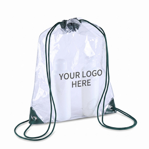 Borsa con Coulisse in PVC Trasparente Approvata per Stadi, Personalizzabile con Logo, Impermeabile, per Eventi Sportivi - Product Image 1