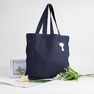 Gahumi Extra Large Sac fourre-tout pliable en toile Sac à provisions élégant et exquis brodé avec motif de dessin animé Sac de grande capacité - Product Image 5