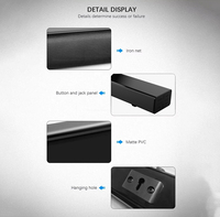 Barre de son 2.1CH ETISTAR 17 pouces avec caisson de basses, design moderne et compact, télécommande, pour TV et home cinéma, compatible AUX