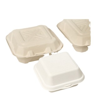 Envases de Alimentos Biodegradables y Compostables con Logotipo Personalizado, Contenedor de Alimentos de Pulpa de Fibra de Caña de Azúcar - Product Image 6