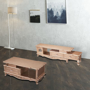 TV Cabinet set <span class=keywords><strong>tavolino</strong></span> <span class=keywords><strong>legno</strong></span> vetro Top Tv Stand e <span class=keywords><strong>tavolino</strong></span> <span class=keywords><strong>con</strong></span> contenitore - Product Image 3