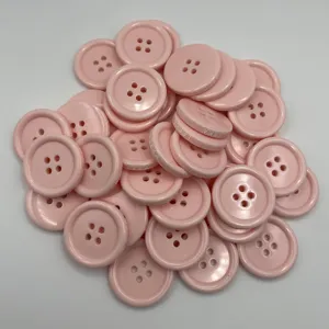 Wholesale 4 Holes 15mm-25mm Plastic Natural Pattern Matte Resin Button For Men Clothing