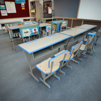 Tables et chaises d'école pour étudiants 2025, confortables, réglables, écologiques, durables, en acier et MDF, design moderne, pour la maison et le salon
