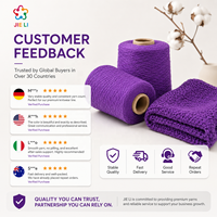 Fil de coton mercerisé brûlé 6.8NM 100% pur coton soyeux et respirant pour robe d'été de luxe, couleur personnalisée, fourniture directe usine