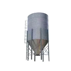 Os fabricantes vendem silos de aço para grãos com tamanhos customizáveis de 10 a 1000 toneladas para silos de alta qualidade